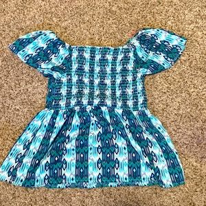 Green and teal shirt